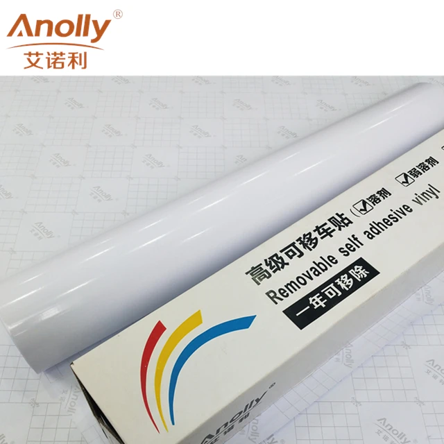 Anolly Printable Adhesive Black Back Car Wrap Vinyl Sticker Roll printable vinyl for digital printing