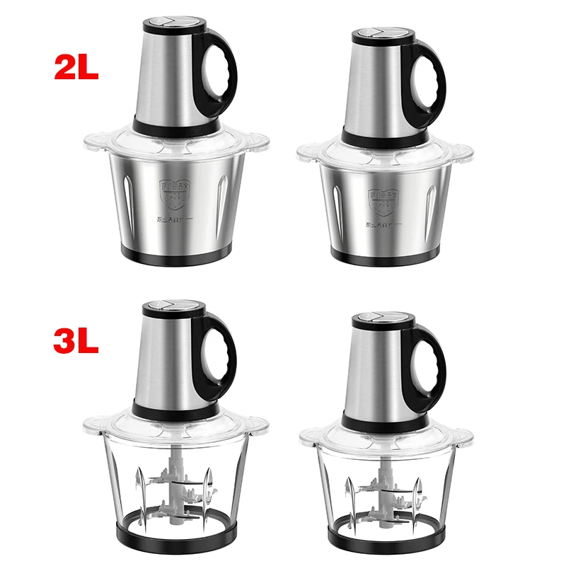 2L 3L 4L 5L kitchen home vegetable meat chopper food processor stainless steel mincer electric meat grinders