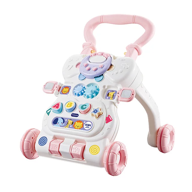 High quality multifunctional baby walker with wheels bell music light early education smart toys