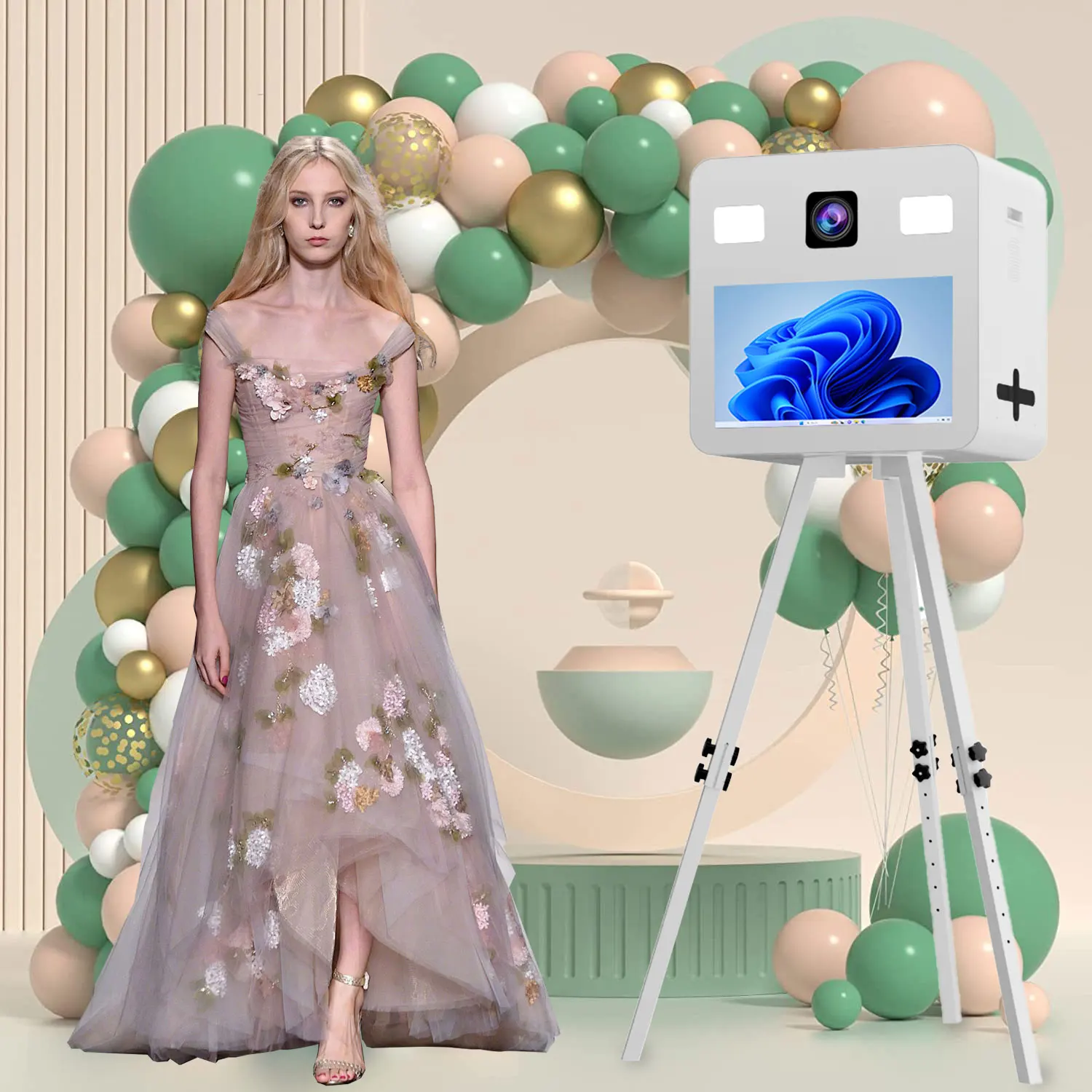 Demure 21.5 Inch Dslr Photo Booth With Selfie Photo Booth And Various Heights Can Be Adjusted For Baby Shop