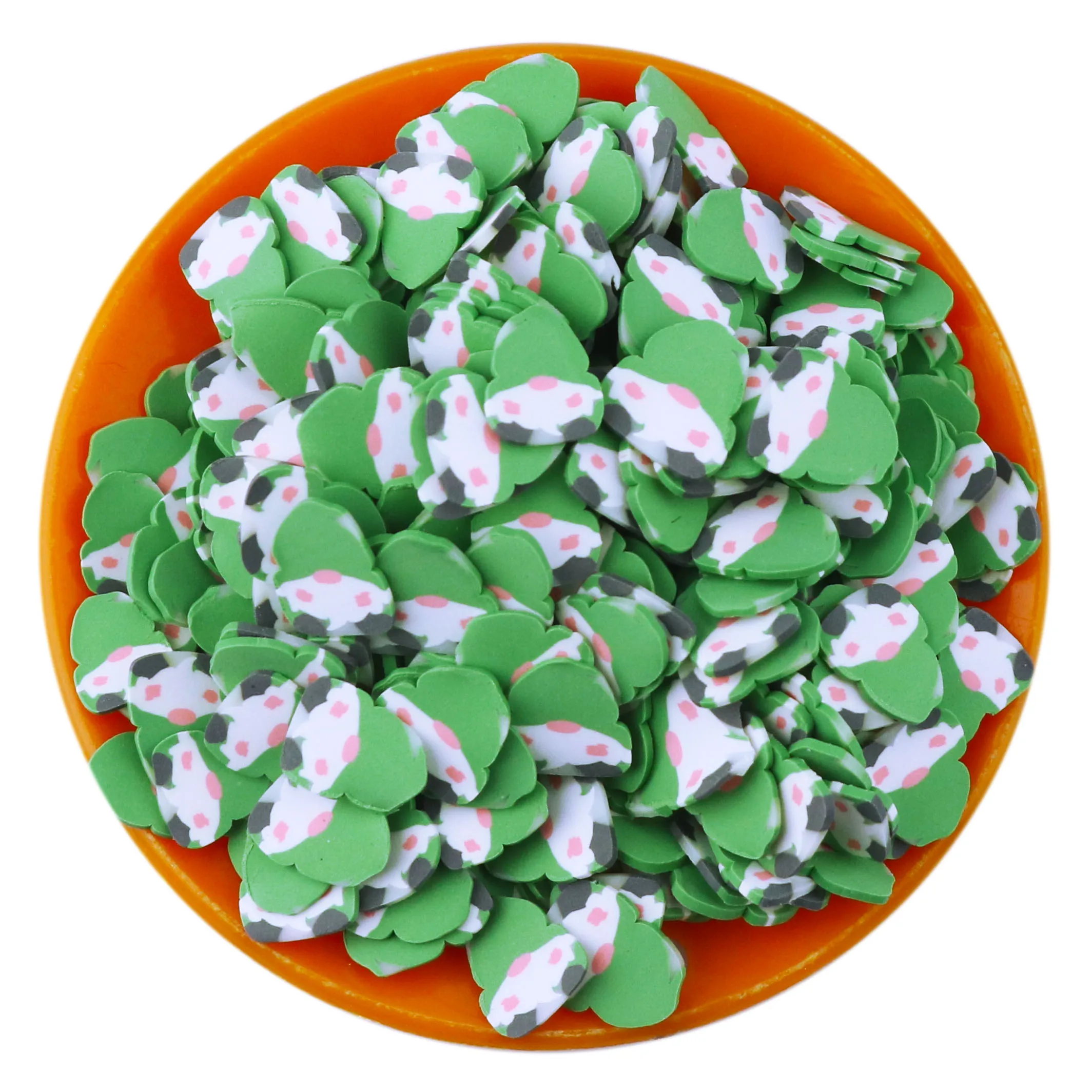 500G Green Doll Polymer Clay Sprinkles Slices For Slime Filler DIY Clay Crafts Nail Art Decoration