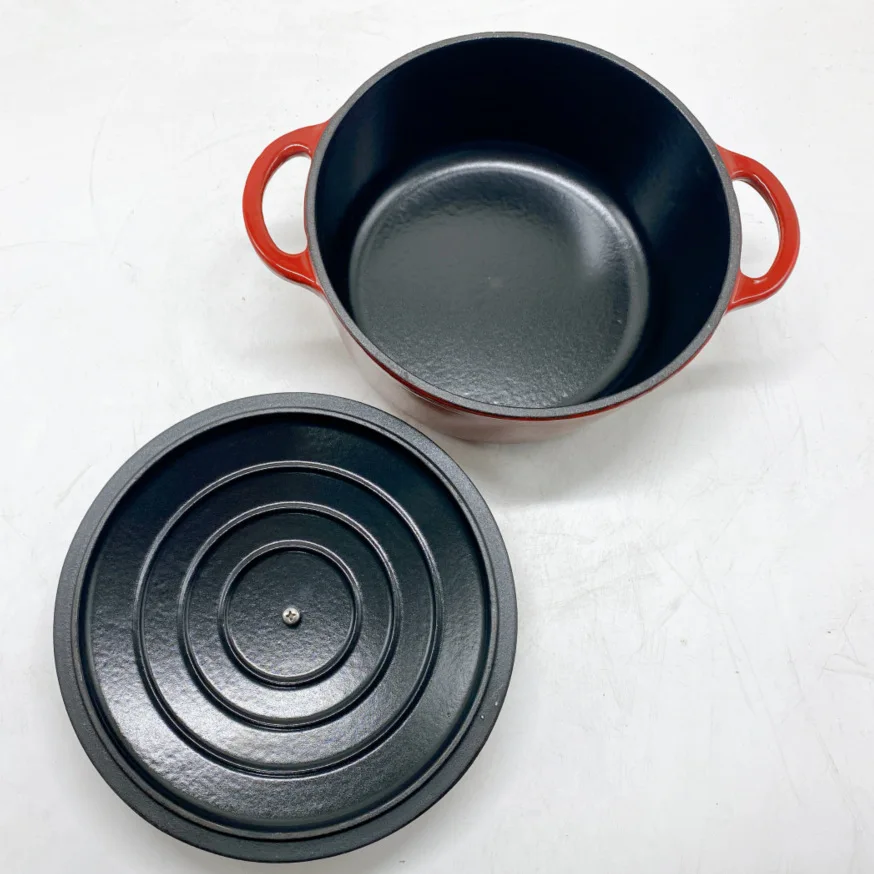 Nordic Style Chinese Design Oval Nonstick Enamel Cookware Soup & Stock Pots Casserole Dish and Pots