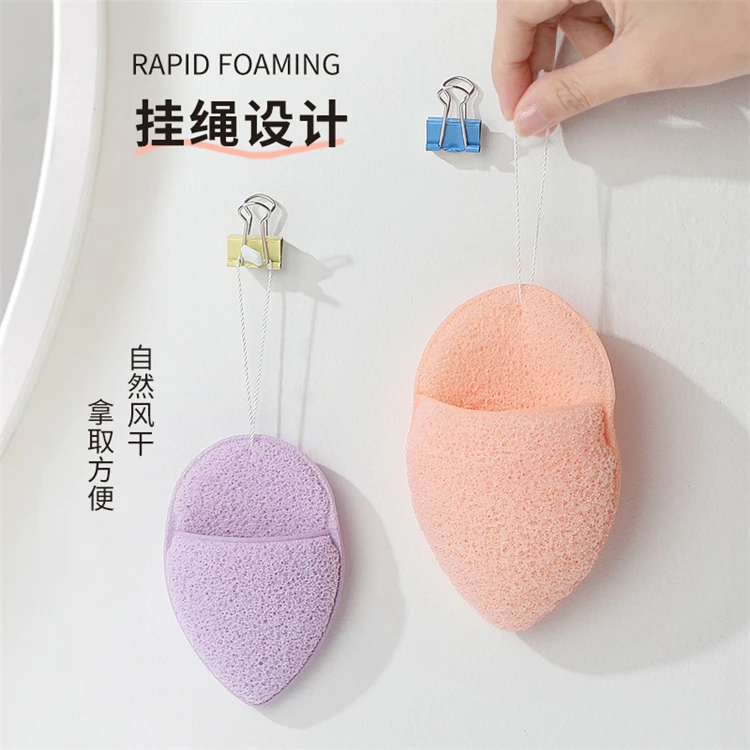 WELLFLYER FASP-009 Face Wash Sponge Facial Wipe Glove Compress Puff Cleansing Tool Makeup Remover Face Wash Puff