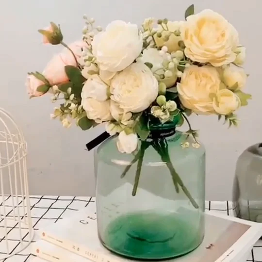 Kiaye Hot Sale  Flower Head Bouquet Home Table Artificial Daisy Flower