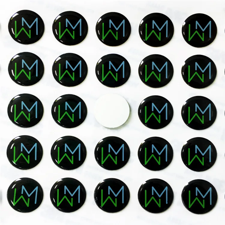 Роскошный персонализированный пользовательский логотип пластиковая этикетка 3D купол эпоксидная наклейка машина гель прозрачная смола