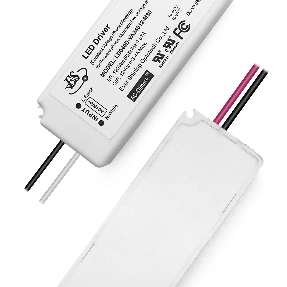 Es Ul 82% эффективность 120vac входного источника Питания Затемняя 1.7a 24vdc 40 Вт Светодиодный драйвер постоянного