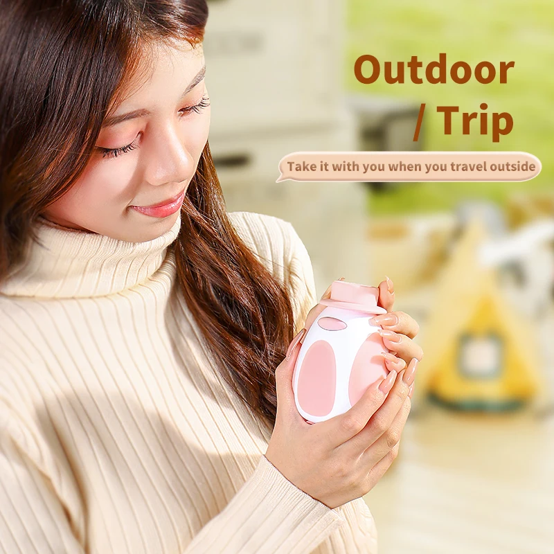 Новинка 2022, грелка для рук с возможностью прессования, портативное зарядное устройство 6000 мАч, многоразовая грелка для рук, портативная перезаряжаемая Милая мультяшная