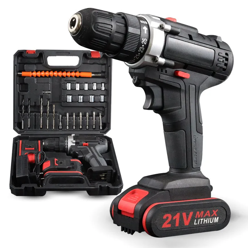 Rechargeable 3.0ah Li-ion Battery Cordless Torque Screwdriver Kits Brushless Electric Impact Wrench Set Hot Selling 21v Tool Box