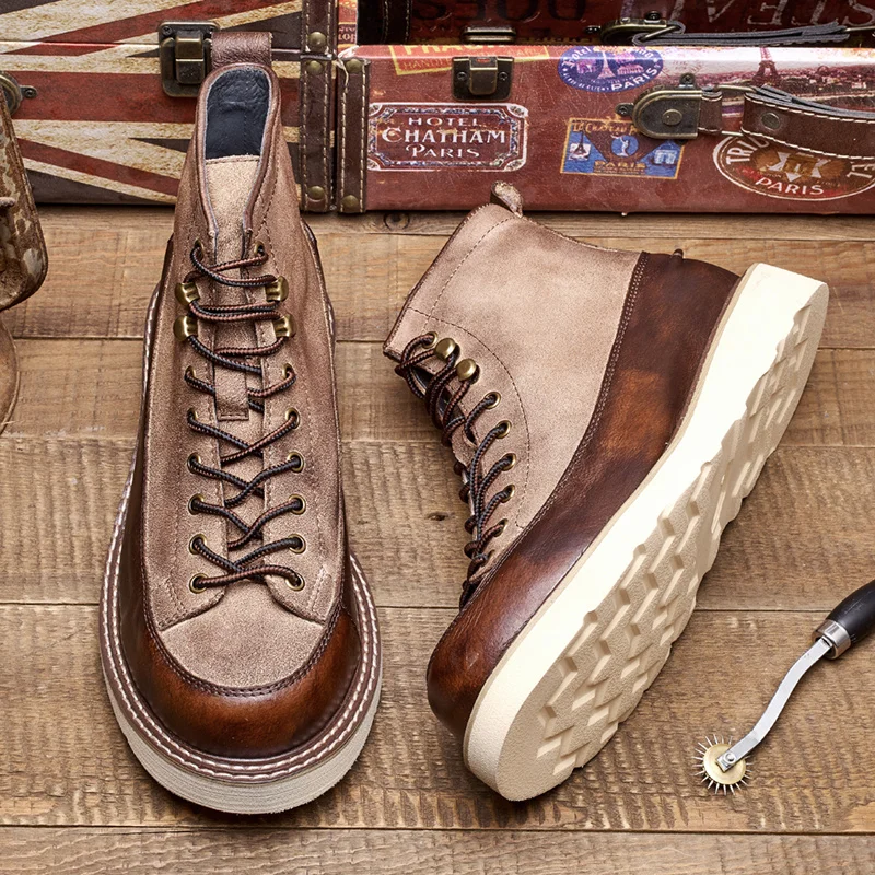 Fashion Design mens leather formula boots Premium Quality Handmade tresemme botanique High Top cowboy boots