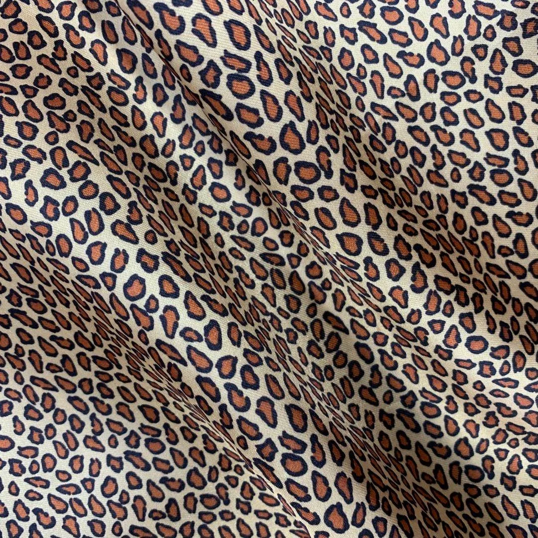 100% polyester leopard printed satin fabric