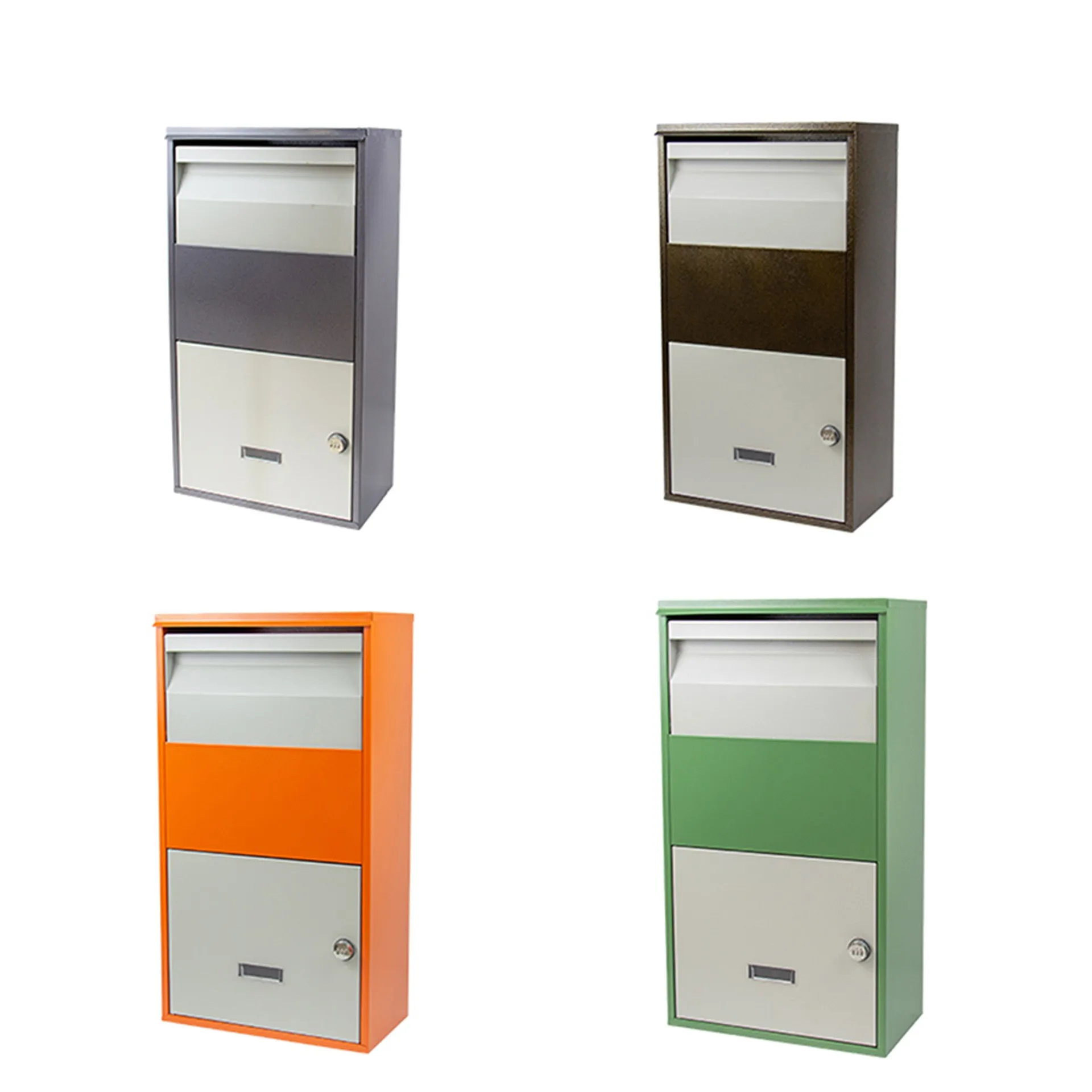 High Quality Outdoor Galvanized Steel Parcel Package Delivery Box Parcel Courier Box Receiving Letter Post Mailbox