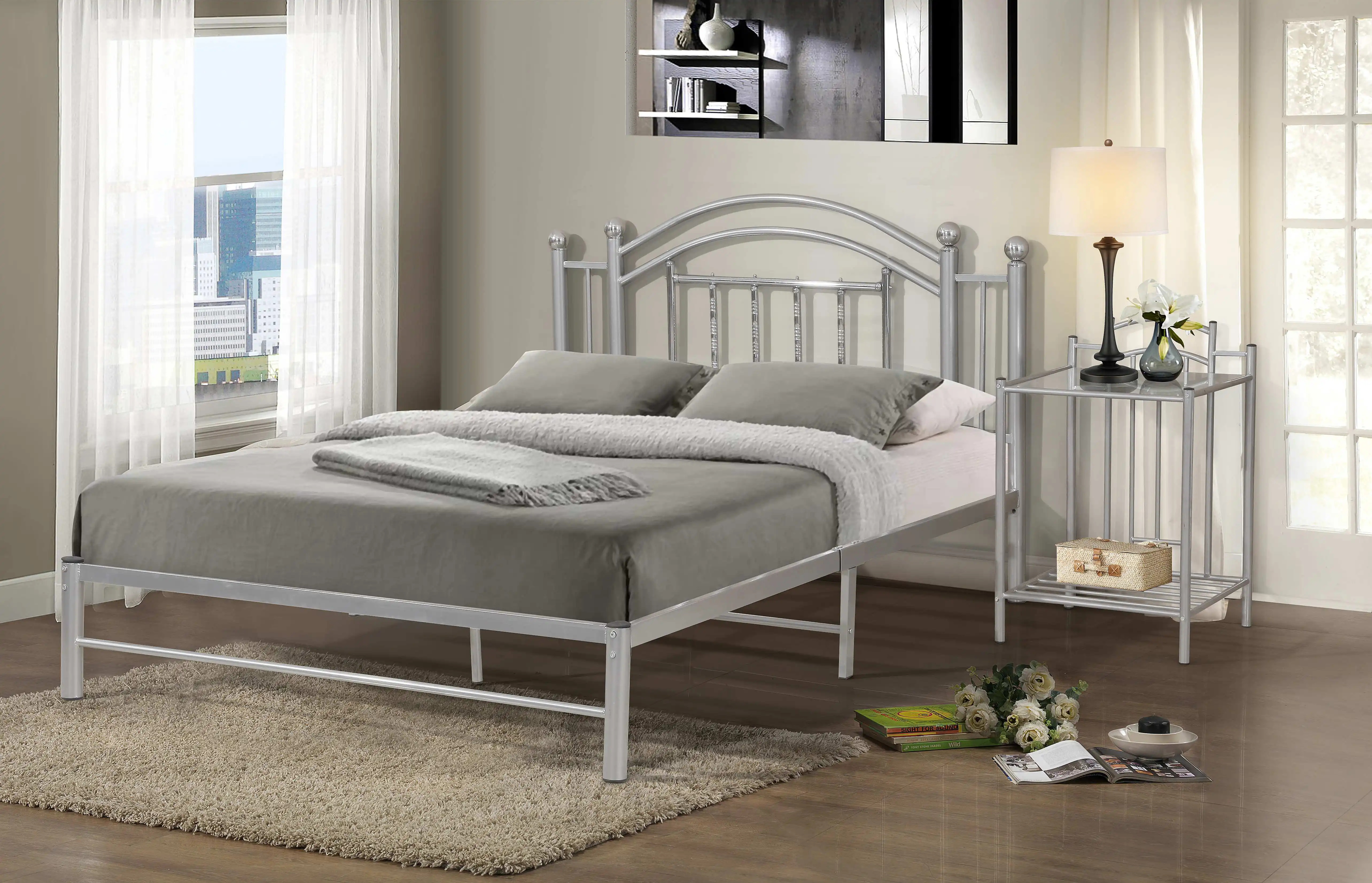 modern school cheap wrought iron metal beds student adult double deck frame bunk bed with stairs