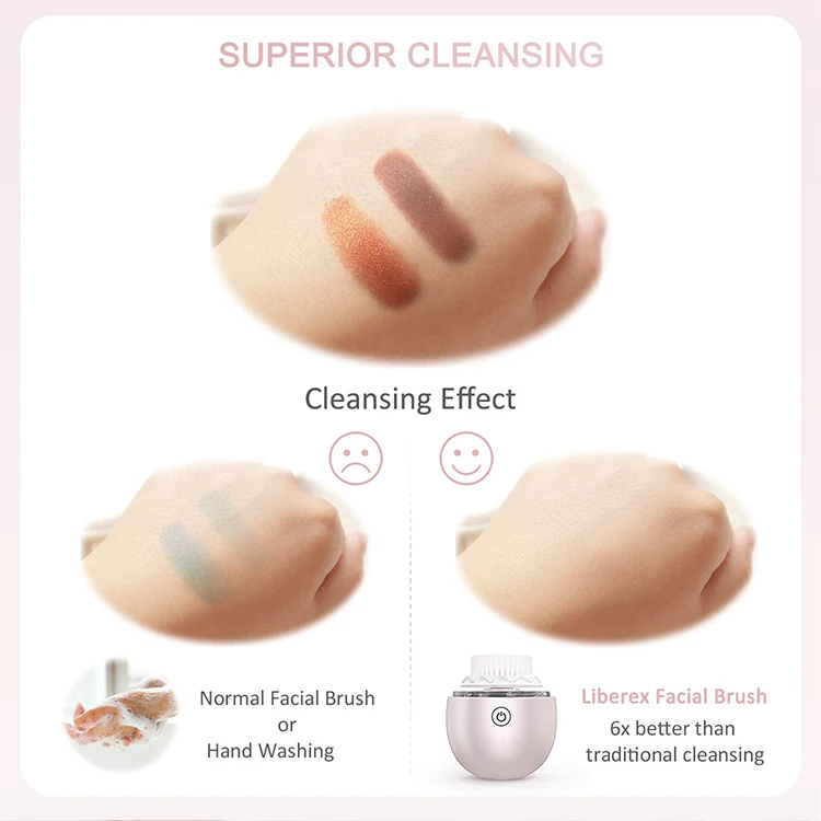2020 Best Selling Products   Wireless Rechargeable Acne Facial Pore Cleaner Waterproof Facial Cleanser Brush