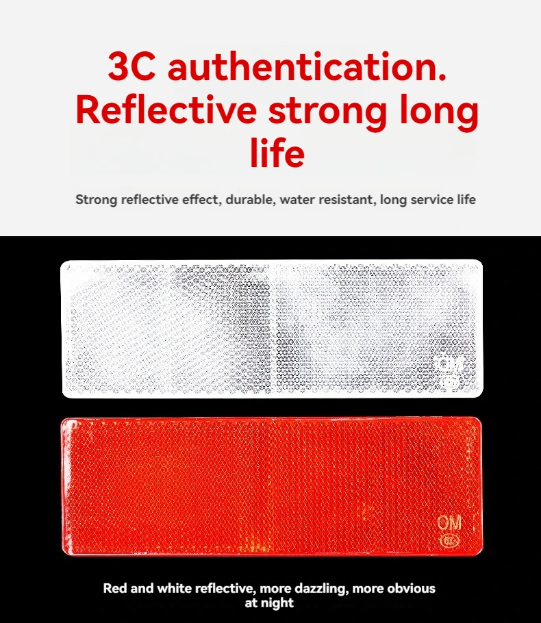 Reflective Plate Sticker Car Plastic Reflective Reflector Night Waterproof Adhesive IP68 Hazard Warning Reflective Tapes