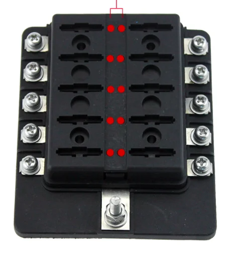 10 Way Standard Automotive Blade Fuse Holder