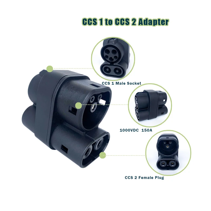 DC Fast Charging Station CCS 1 TO CCS 2 EV Combo Adapter 150a