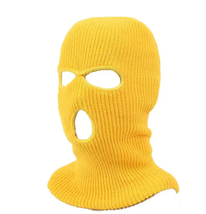 Winter Ski Mask Balaclava 3 Hole Knit Balaclava Full Face Ski Mask Men Warm Knitted Hats 3 Holes Ski Face