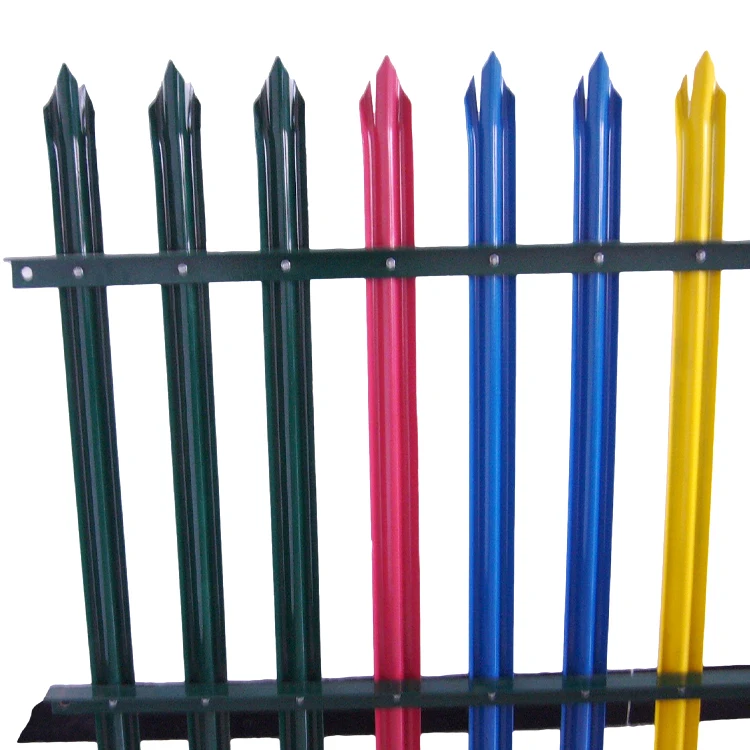 cheap low price powder coated 2.0m high steel palisade fencing ce approved palisade metal fence
