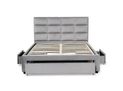 Cheap factory price king size velvet home furniture fabric bed with storage drawers