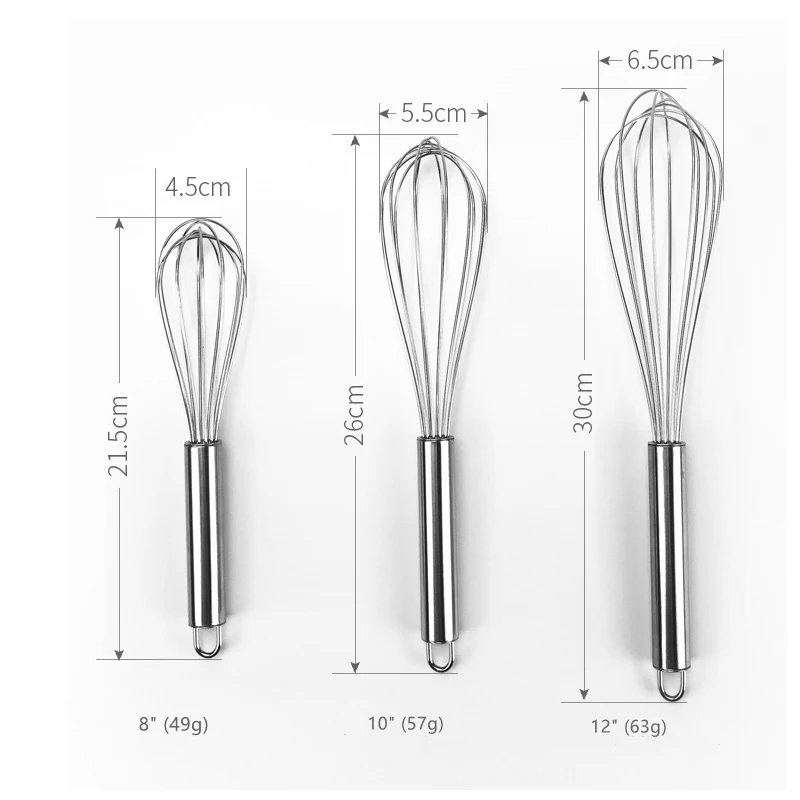 Factory Supply Household 10 Inch Small Tools Series Stainless Steel Handheld Mini Whisk