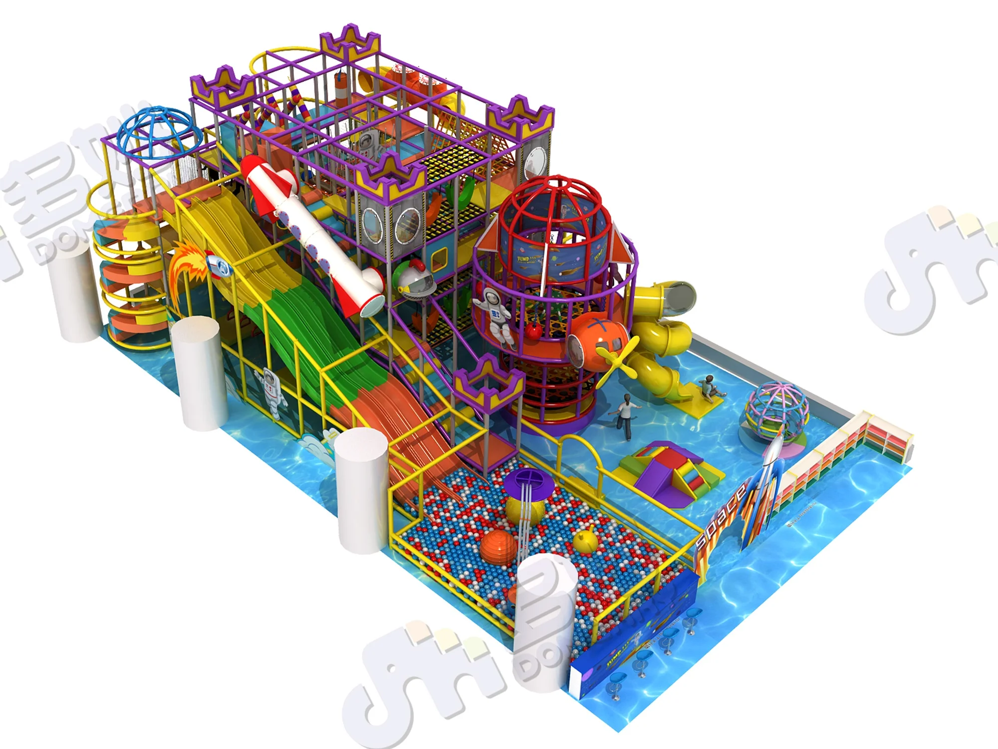 new children games balls pool commercial kids slide activity play set equipment indoor playground