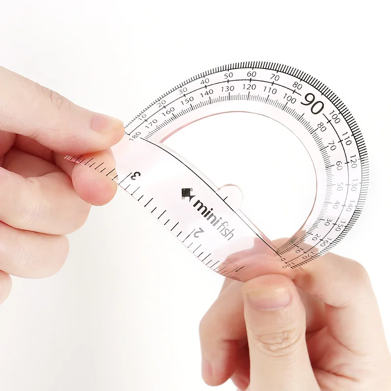 Набор гибких линейок 180 градусов красочный транспортир Школьный набор макаронга канцелярских принадлежностей