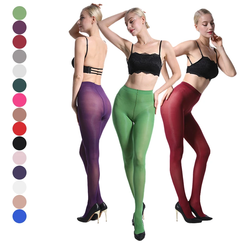 Женские колготки большого размера с гладкой отделкой, прочные колготки с прозрачным носком