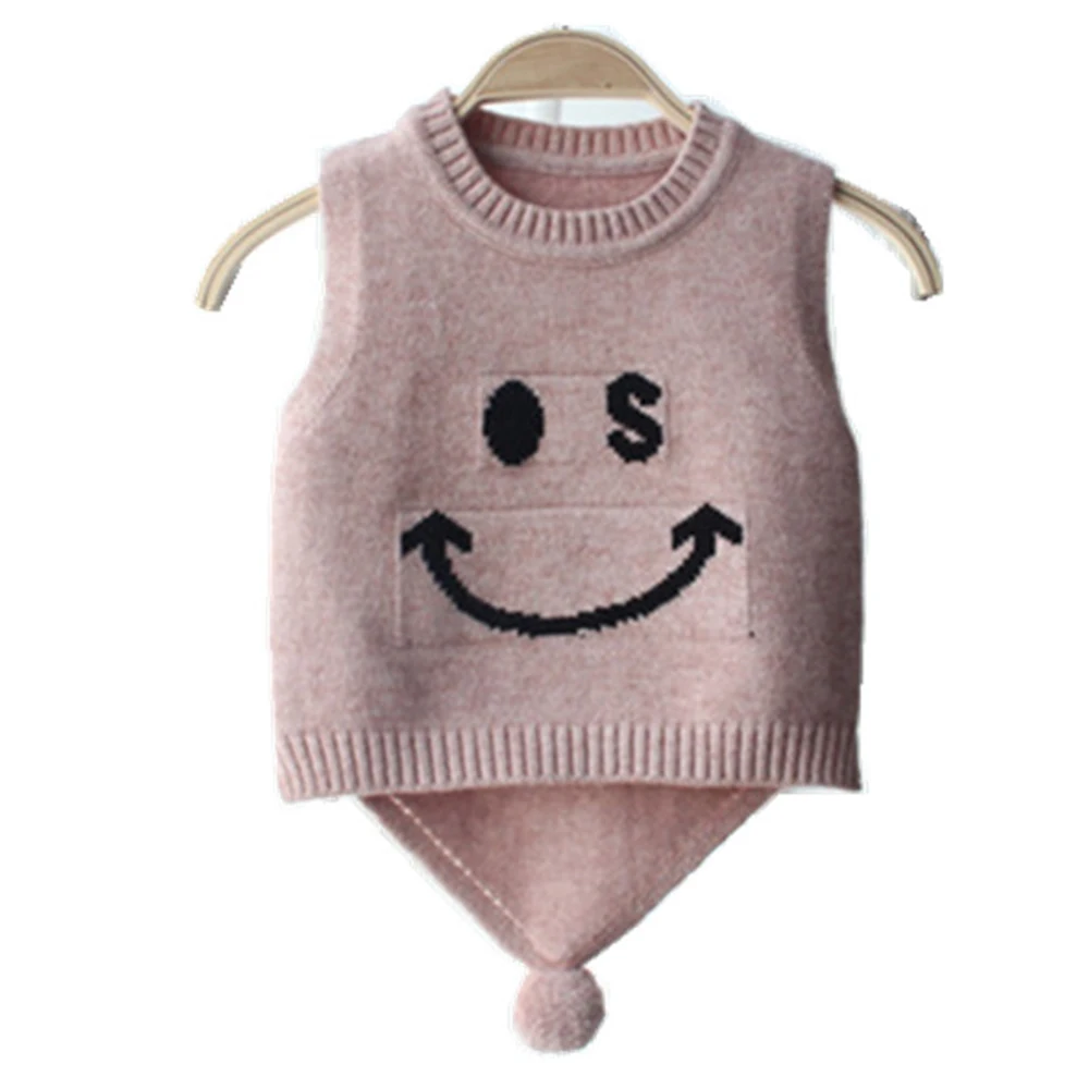 
high quality cartoon pattern knit baby vest sweater outwear waistcoat 