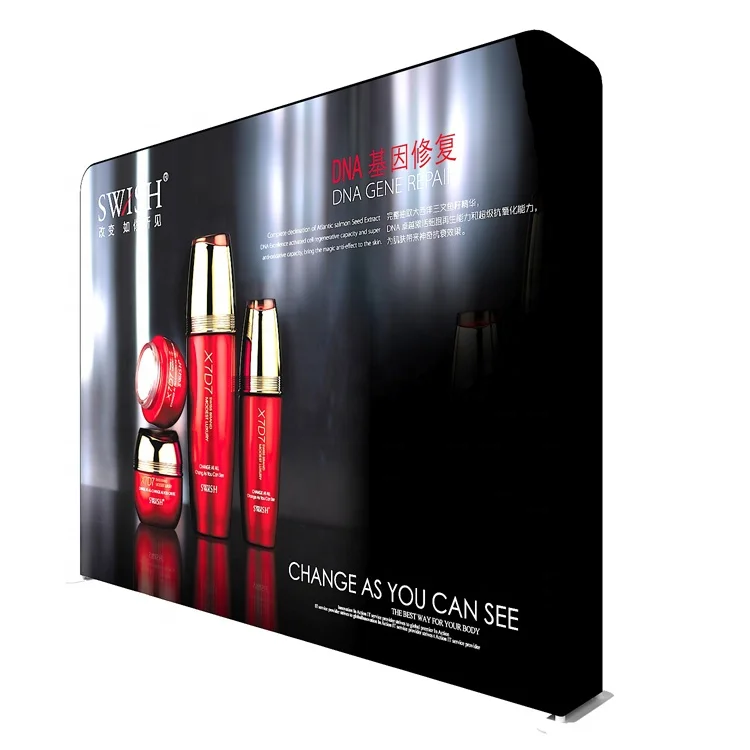 3D tension fabric backdrop backlit stand wall advertising trade show exhibition SEG slim LED lightbox sign display