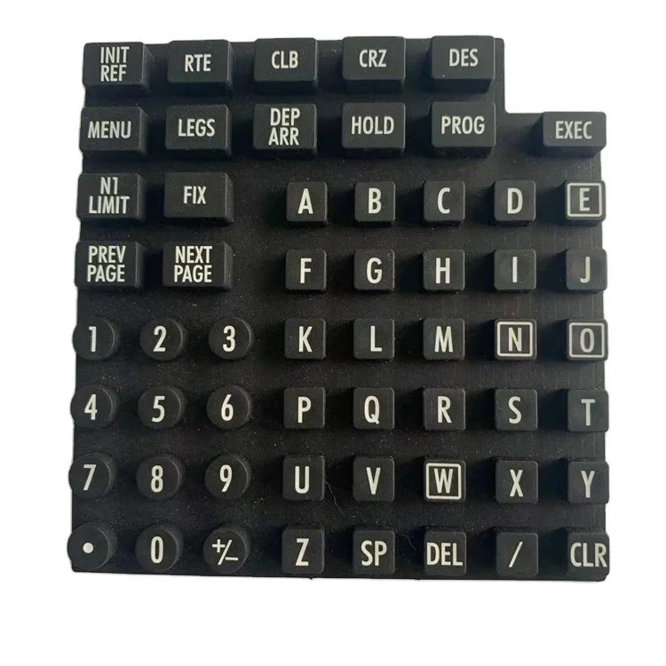 
laser etching silicone keypad for keypad MCDU main V010 