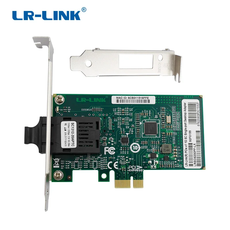 1000base-lx 1310nm SC порт SM tarjeta de red nic PCIE оптическая Сетевая интерфейсная карта