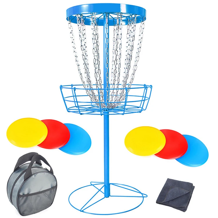 2022 new foldable golf discs set portable with putter/bag/backpack disc golf basket