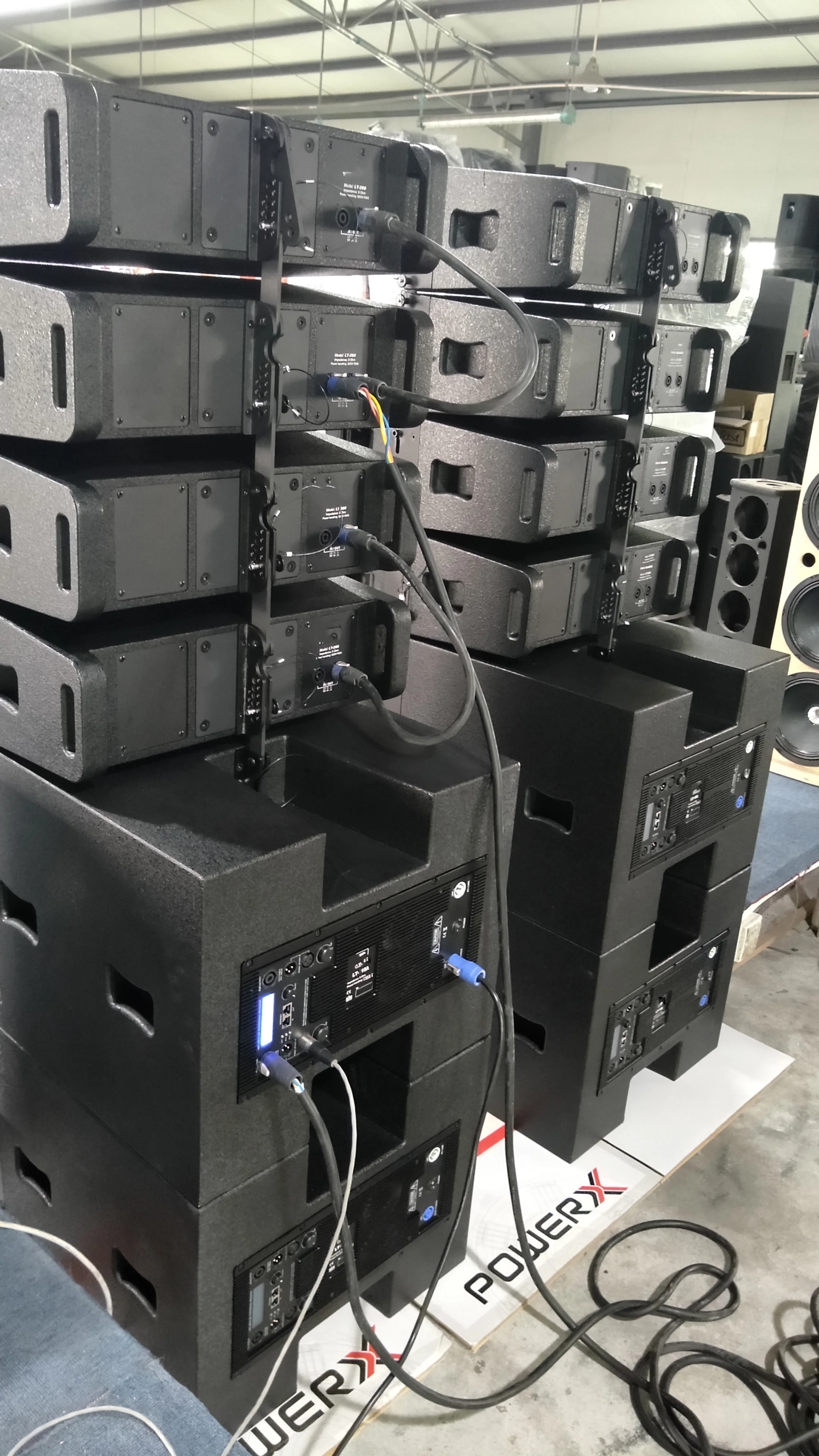 active line speaker system amplifier module 3 way 6000W for subwoofer and top array speaker kit with DSP and screen control
