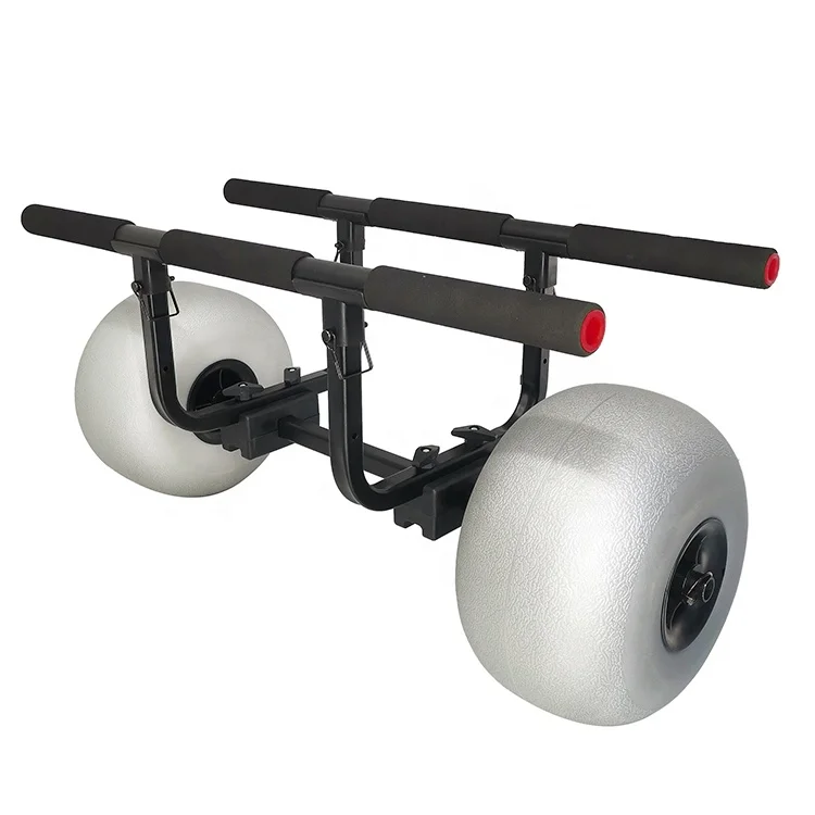 High Quality Aluminum Universal Adjustable Beach Kayak Trolley Kayak Trailer Cart with Balloon Wheel