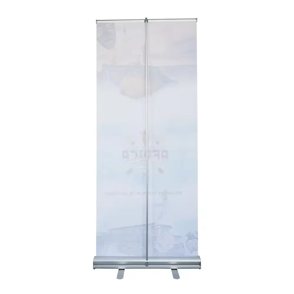 Deluxe Festival Single-Screen Roll Up Banner Stand Trade show Display Retractable Aluminium Stand Promotional Banner Sign Holder