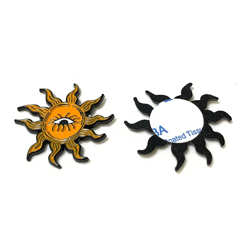 No Minimum Metal Badge Manufacture Wholesale Metal Soft Enamel Pins Bulk Sun Eye 3D Lapel Pins Custom Enamel Pin