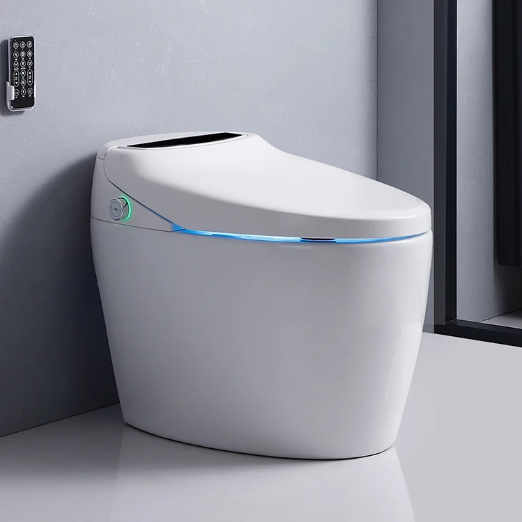 Bathroom chinese smart toilet bowl pissing wc european smart toilet intelligent round 1 piece smart toilet automatic