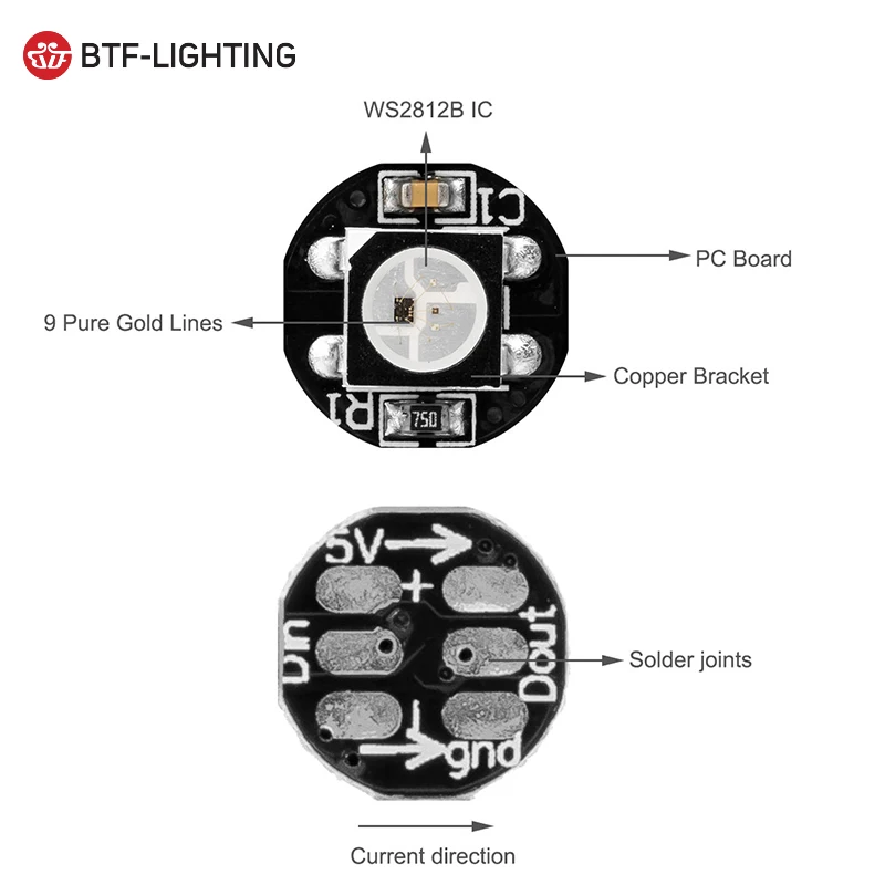 Circle board WS2812B smd led chip SK6812 rgbw rgbww rgbnw