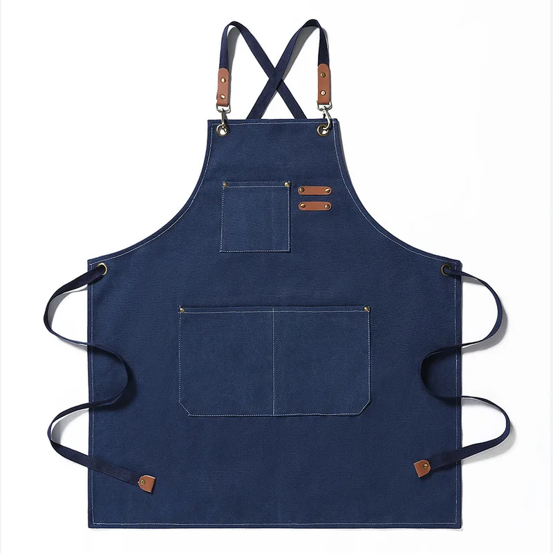 Unisex Cotton Polyester Kitchen Cooking Aprons Cleaning Chef Custom Apron Cooking Food Man Women Garden Bib Chef Kitchen Apron