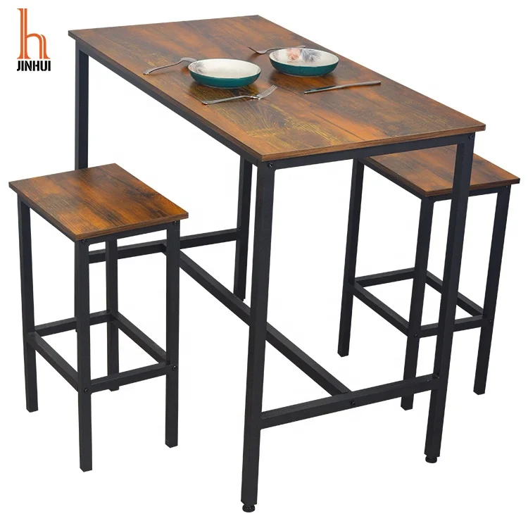 Деревянные промышленные винтажные недорогие Ретро столы и стулья, мебель для ресторана, бара, кафе
