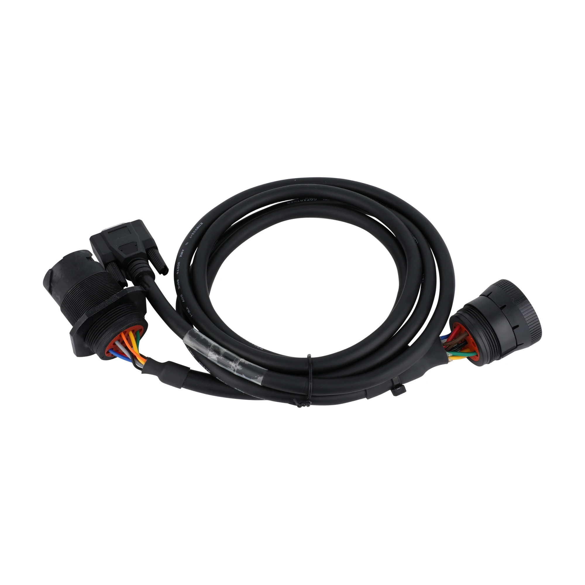 Custom Black J1939 9pin connector TO DP15 connector Y cable