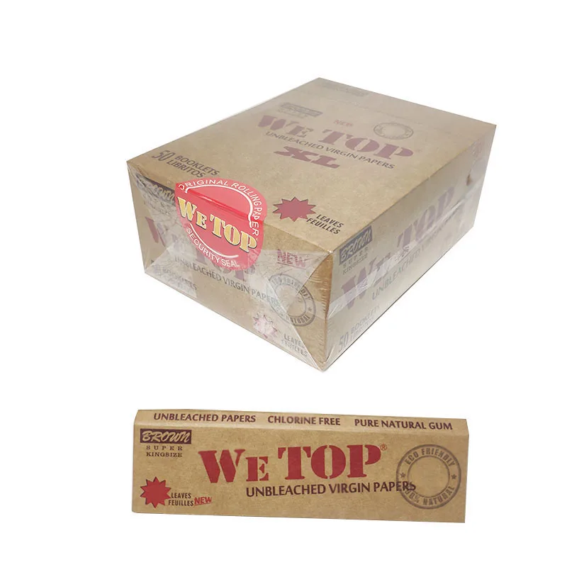 Неотбеленная коричневая бумага от бренда WETOP для курения тонкая оригинальная большого размера