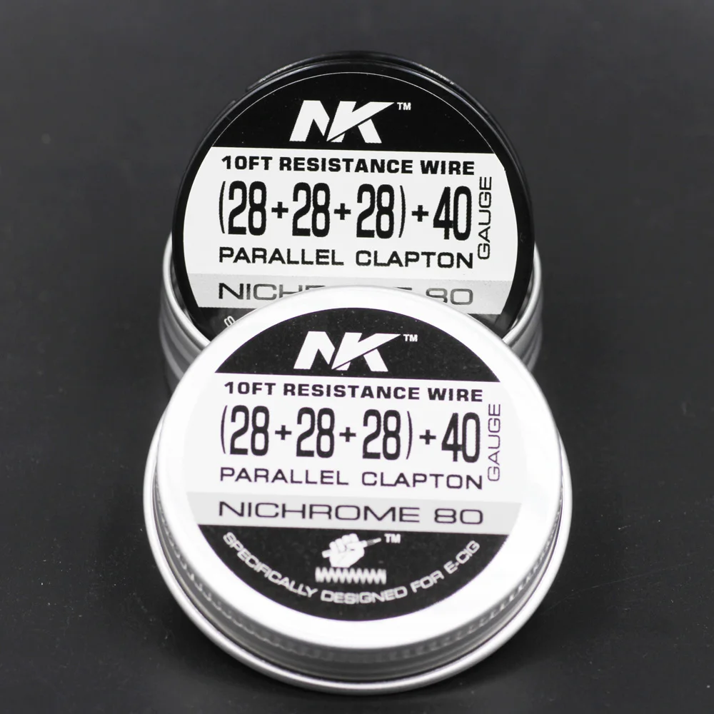 NK top selling Ni80 heating wire three core parallel clapton nichrome80 triple fused clapton prebuilt wire rebuild coil