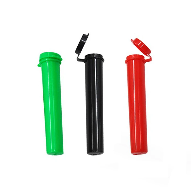 94mm smell proof CR cap pop top tube airtight vial plastic waterproof pill tube medicine container herb box with childproof lid