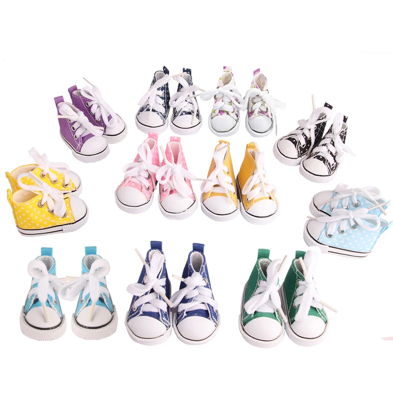 new  doll 18- inch American Doll Accessories 5.5cm canvas shoes  Doll Shoes