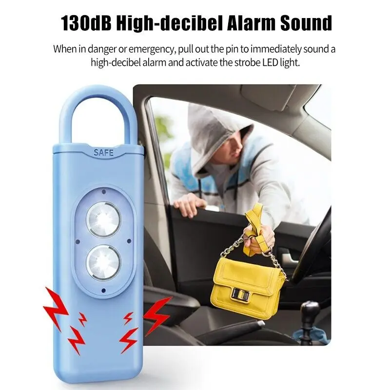 Personal Self Defense Alarm,130db Self Defense Siren Safety Alarm For Women Girl, Personal Keychain Alarm