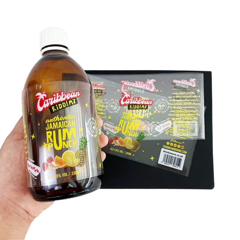 Wholesale high quality transparent waterproof self-adhesive label packaging stickers