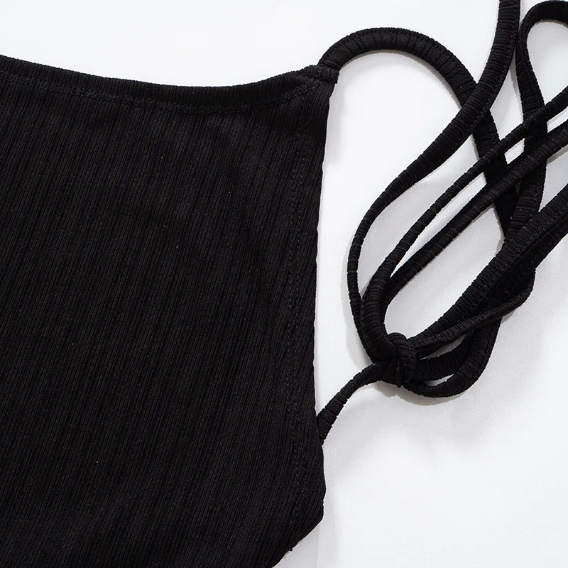 X1190 - fashion trendy backless solid strap bodycon sleeveless bodycon dress ladies