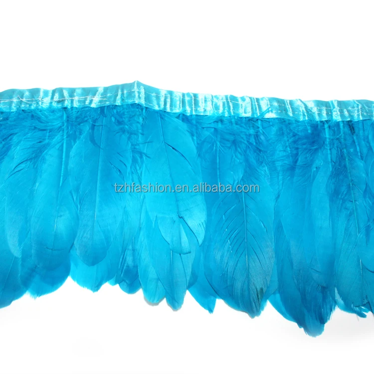 Natural African Lace Accessories Chicken Ostrich Feathers For Crafts Colorful Decorative Macrame Chicken Goose Feather Trim