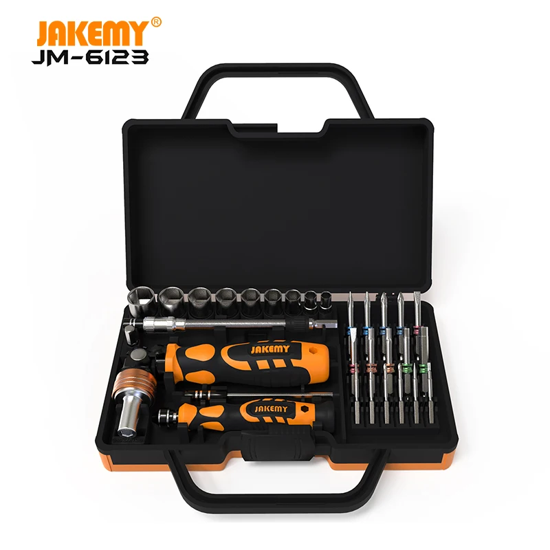  JAKEMY JM-6123 производитель 31 шт. цветной кольцевой аппарат набор ручных электрических отверток ремонтный инструмент инструментов «сделай